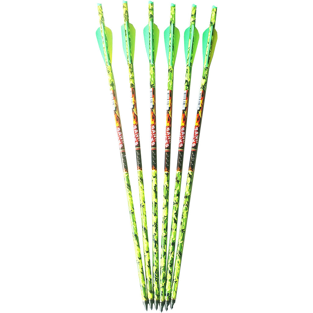 SA Sports Bang Sticks Crossbow Bolt 20 in. Hi Vis Neon Camo 6 pk.